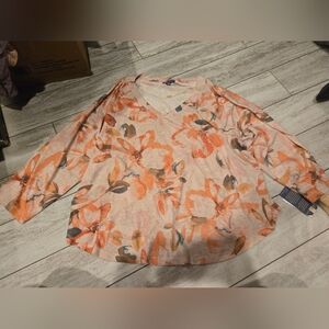 Democracy Womens Blouse 3/4 Sleeve